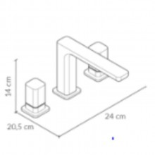 Misturador Para gua Quente e Fria Linha Rivvo Doka 